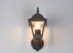 Immagine di Applique Lanterna Vintage Verso Sopra Livenza Alluminio Nero IP44 Trio Lighting