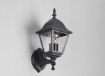 Immagine di Applique Lanterna Vintage Verso Sopra Livenza Alluminio Nero IP44 Trio Lighting