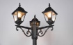 Immagine di Lampione da Giardino 3 Luci Livenza Alluminio Nero IP44 Trio Lighting