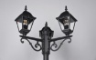 Immagine di Lampione da Giardino 3 Luci Livenza Alluminio Nero IP44 Trio Lighting