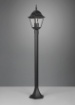 Immagine di Palo da Giardino Paralume Lanterna Vetro 1xE27 Livenza Alluminio Nero IP44 Trio Lighting