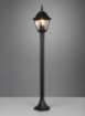 Immagine di Palo da Giardino Paralume Lanterna Vetro 1xE27 Livenza Alluminio Nero IP44 Trio Lighting