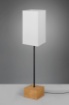 Picture of Piantana Quadrata Woody Base Legno e Paralume Tessuto Bianco Trio Lighting