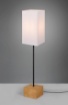 Picture of Piantana Quadrata Woody Base Legno e Paralume Tessuto Bianco Trio Lighting