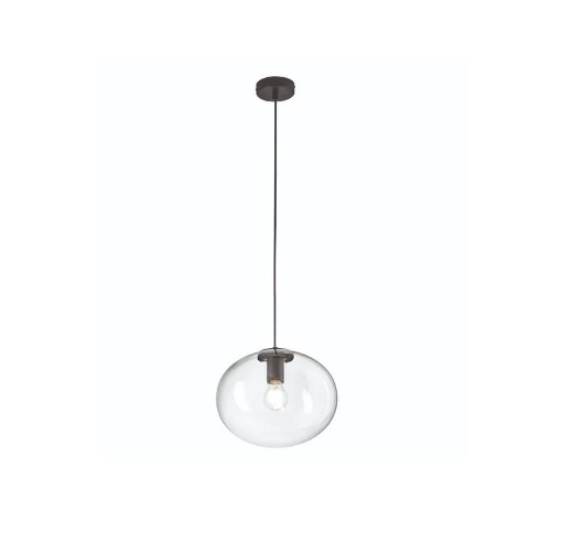 Immagine di Lampadario A Sospensione Boccia Vetro Trasparente 30 cm Galaxy Luce Ambiente Design