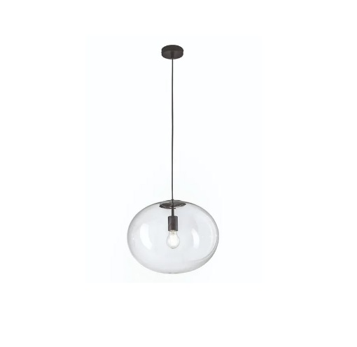 Picture of Sospensione Per Soggiorno Boccia Vetro Trasparente 40 cm Galaxy Luce Ambiente Design