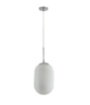 Immagine di Lampada Pendente Vetro Rigato Bianco Moderno Greenwich Luce Ambiente Design