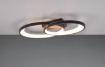 Immagine di Lampada da Parete o Soffitto Malaga Doppia Ellissi Nera Led 3000k Trio Lighting  