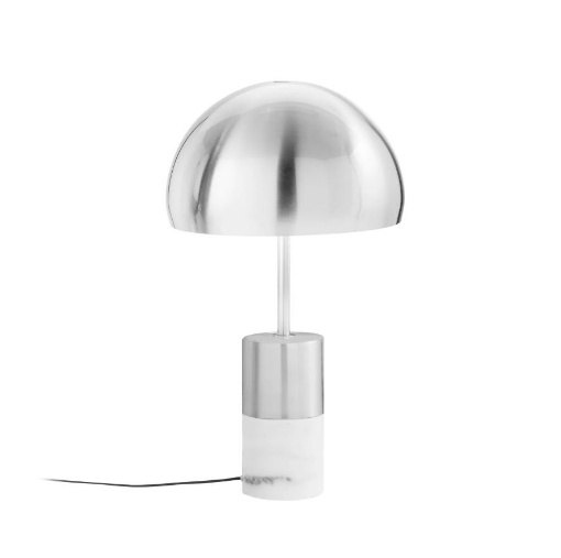 Picture of Lampada Da Tavolo Per Salotto Metallo Nichel Con Base Effetto Marmo Igea Fan Europe