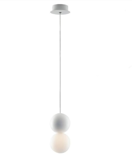 Immagine di Lampadario Sfere Pendenti Per Comodini Camera Da Letto Kiss Luce Ambiente Design