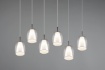 Immagine di Sospensione Moderna 6 Paralumi Doppio Vetro Trasparente e Bianco Latte Barret Trio Lighting 