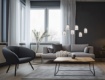 Immagine di Lampadario Nero per Soggiorno 6 Paralumi Doppio Vetro Fumé e Bianco Latte Barret Trio Lighting