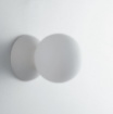 Picture of Piccola Plafoniera Da Soffitto Gesso Sfera Vetro Bianco Kiss Luce Ambiente Design