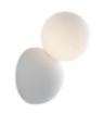 Immagine di Applique Da Parete Gesso Sfera Vetro Bianco Moderna Kiss Luce Ambiente Design