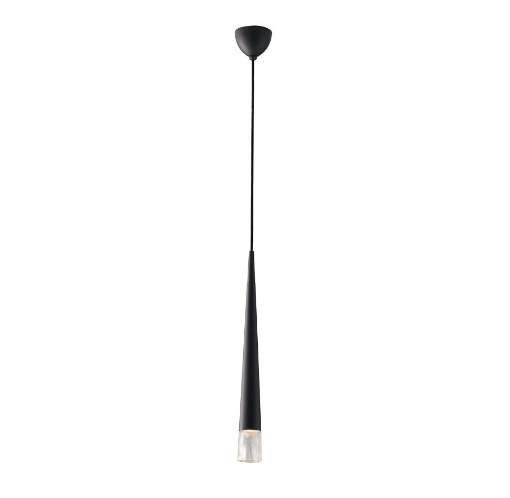 Immagine di Lampada Pendente Per Bancone Isola Cucina Cono Nero Led GU10 Lancelot Fan Europe