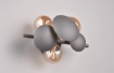 Immagine di Applique Decorativa Bolle Metallo Antracite con Paralumi Vetro Ambra 3xG9 Bubble Trio Lighting