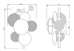 Picture of Lampada Decorativa da Parete Metallo Oro e Paralumi Sfere Vetro Bianco 3xG9 Bubble Trio Lighting 