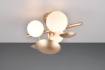 Immagine di Lampada Decorativa da Parete Metallo Oro e Paralumi Sfere Vetro Bianco 3xG9 Bubble Trio Lighting 