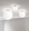 Immagine di Piccola Plafoniera Da Soffitto Moderna Sfera Vetro Bianco 15 cm City Fan Europe