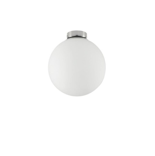 Immagine di Plafoniera A Soffitto Sfera Bianca Vetro Moderna 20 cm City Luce Ambiente Design