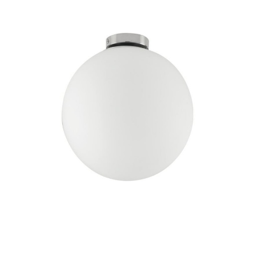 Immagine di Plafoniera Sfera Vetro Bianco 30 cm Moderna City Luce Ambiente Design