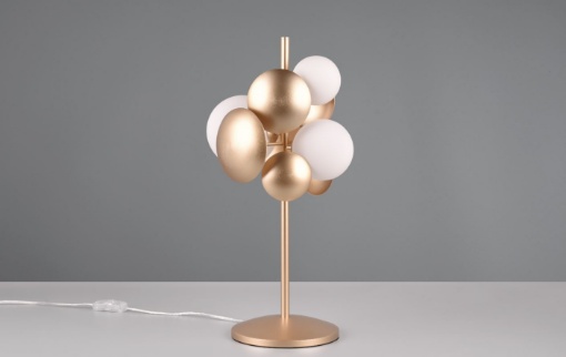 Picture of Lumetto Decorativo Oro con Paralumi Sfere Vetro Bianco 3xG9 Bubble Trio Lighting