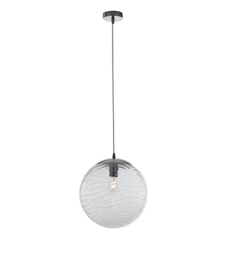 Immagine di Lampadario Moderno Boccia Pendente Sfera Vetro Trasparente Nereide Fan Europe