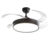 Picture of Ventilatore Pale A Scomparsa Nero Silenzioso Con Luce Led Telecomando Open Perenz 7167 N