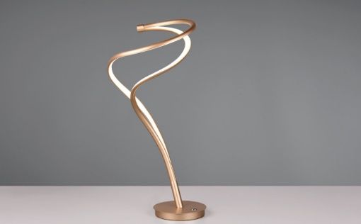 Immagine di Lumetto Moderno Oro Design Spirale Led Touch Dimmer CCT 2300k+3000k+4000k Nala Trio Lighting