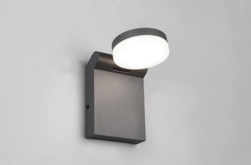 Immagine di Applique Antracite IP44 Led Inclinabile con Funzione Dimmer + CCT Adour Trio Lighting