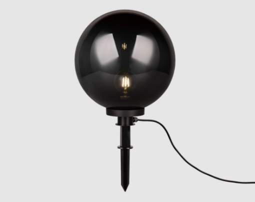 Immagine di Lampada con Picchetto da Giardino Paralume Sfera Fumé Ø40 cm Bolo IP44 Trio Lighting