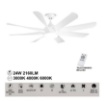 Picture of Ventilatore Da Soffitto Bianco 150 cm 8 Pale Funzione Inversa Con Luce Led Helix Perenz