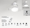 Immagine di Piccolo Ventilatore Da Soffitto Con Pale A Scomparsa Silenzioso Luce Led Regolabile Mini Open Perenz 7169