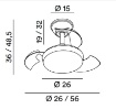 Picture of Piccolo Ventilatore Da Soffitto Con Pale A Scomparsa Silenzioso Luce Led Regolabile Mini Open Perenz 7169