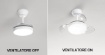 Picture of Piccolo Ventilatore Da Soffitto Con Pale A Scomparsa Silenzioso Luce Led Regolabile Mini Open Perenz 7169