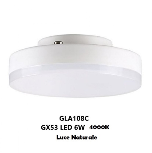 Immagine di Lampadina Led Gx53 6W 4000K Luce Naturale 120° Gea Led 