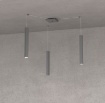 Picture of Lampadario Decentrato Tre Pendenti Squadrati Per Soggiorno Tube Led GU10 Top Light