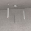 Immagine di Lampadario Decentrato Tre Pendenti Squadrati Per Soggiorno Tube Led GU10 Top Light