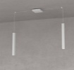 Immagine di Lampada A Sospensione Due Luci GU10 Con Decentramento Square Tube Top Light 1173/S2