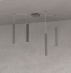 Picture of Lampadario Decentrato Da Soggiorno 4 Pendenti Quadrati GU10  Square Tube Top Light 1173/S4