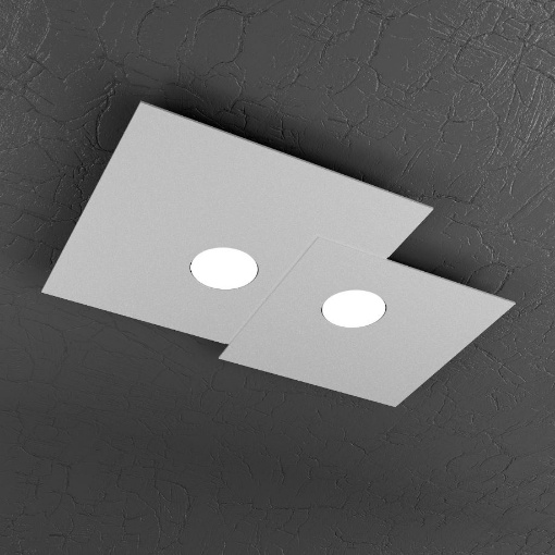 Picture of Plafoniera Da Soffitto Piastra Metallo Due Luci Led Gx53 Plate 1129 PL2R Top Light