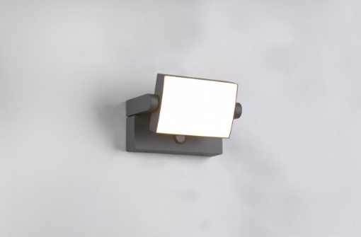 Immagine di Applique da Esterno Led Inclinabile con Sensore Movimento Kansas IP54 Trio Lighting