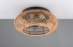 Immagine di Ventilatore  a Soffitto Gabbia Fibra Naturale Marrone 4xE27 Lillesand Trio Lighting 