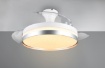 Immagine di Ventilatore Rotondo Titanio con Pale a Scomparsa e Led Dimmer 2700k - 6500k Lindberg Trio Lighting