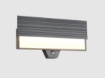 Immagine di Applique Rettangolare Alluminio Antracite Led con Sensore Movimento Mariza IP44 Trio Lighting