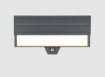 Immagine di Applique Rettangolare Alluminio Antracite Led con Sensore Movimento Mariza IP44 Trio Lighting