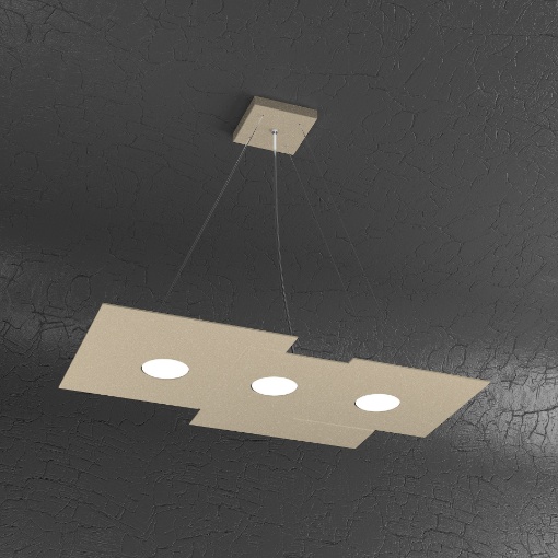 Immagine di Lampadario Led Moderno Per Tavolo Tre Luci Gx53 Plate 1129 S3R Top Light