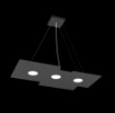 Immagine di Lampadario Led Moderno Per Tavolo Tre Luci Gx53 Plate 1129 S3R Top Light