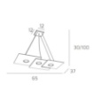 Picture of Lampadario Moderno Doppia Illuminazione Led 3+2 Luci Gx53 Plate Top Light