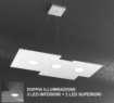 Immagine di Lampadario Moderno Doppia Illuminazione Led 3+2 Luci Gx53 Plate Top Light